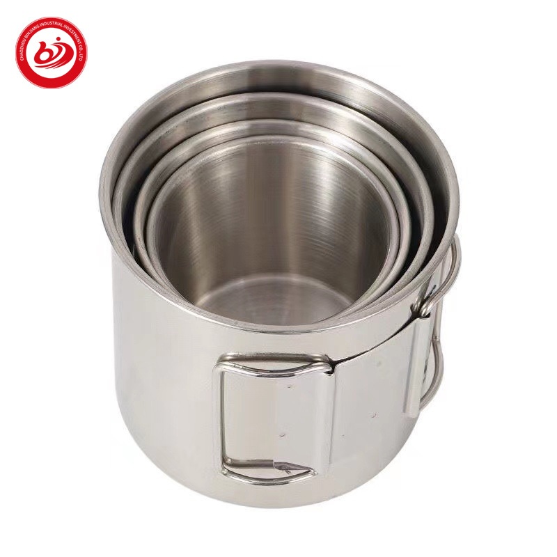 Wholesale Logo Colors Custom Office Drink Milk Mug Mountaineering Stainless Steel Water Coffee Cup with Foldable Handle – Stainless Steel Cups with Folding Handle and Coffee Beer Drinking Hiking Cup with Handle price