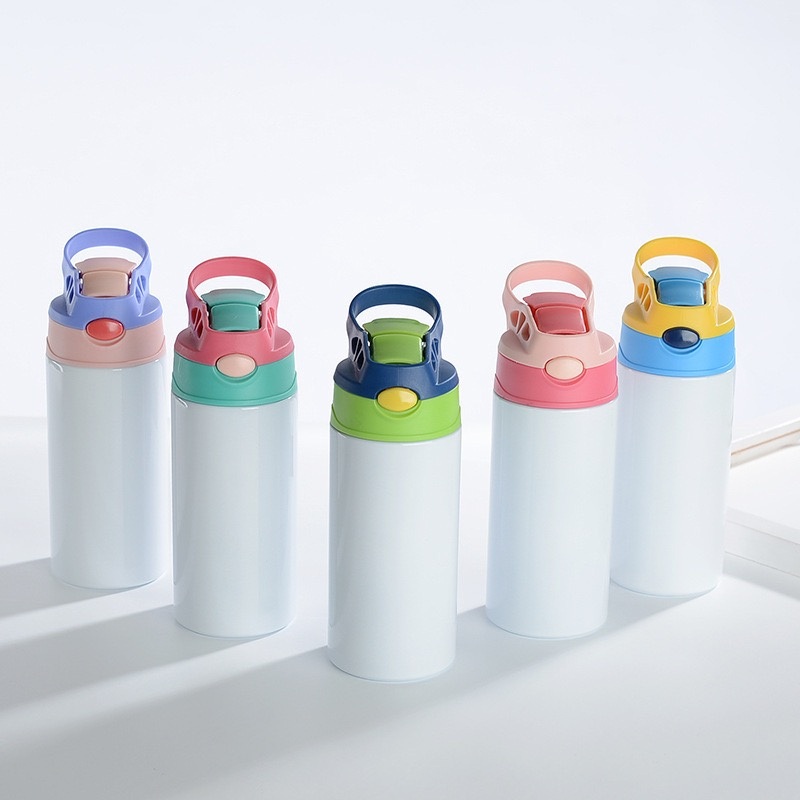 12oz Blank Sublimation Kids Water Bottle BPA Free Sippy Cups Straight Flip Top Tumbler with Leak Proof Lid – 12oz Blank Sublimation Tumbler and Kids Water Bottle Tumbler price