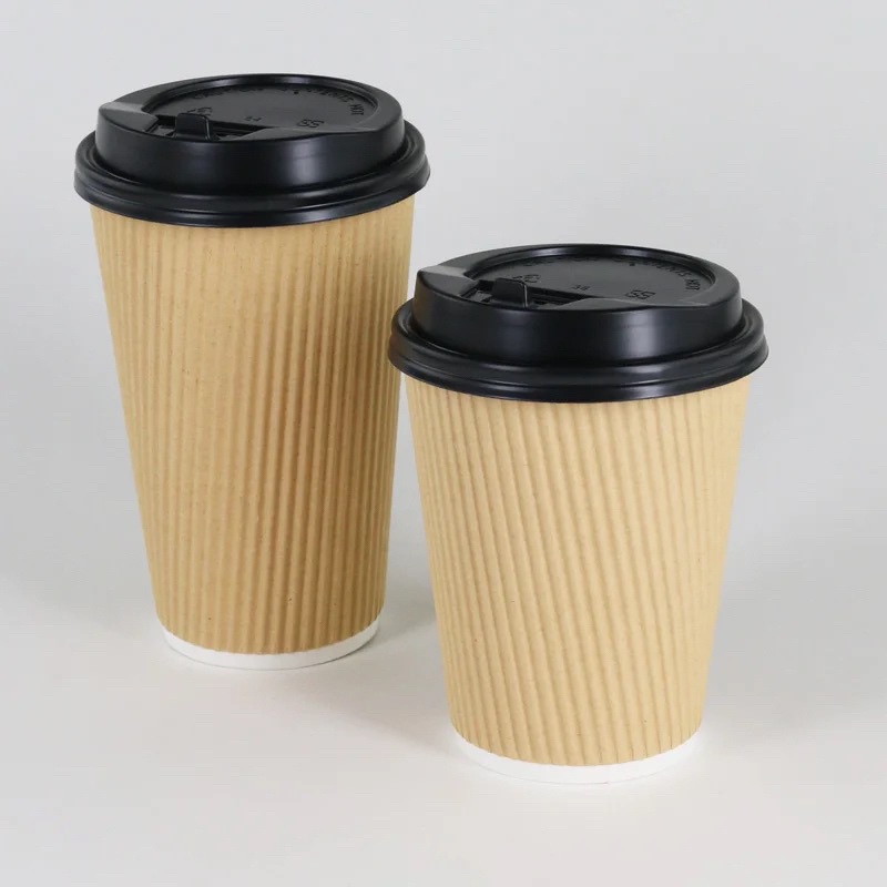 12oz Disposable PLA Printed Ripple Wall Coffee Paper Cup – Degradable Ripple PLA Glass and Composatble Ripple PLA Mug price