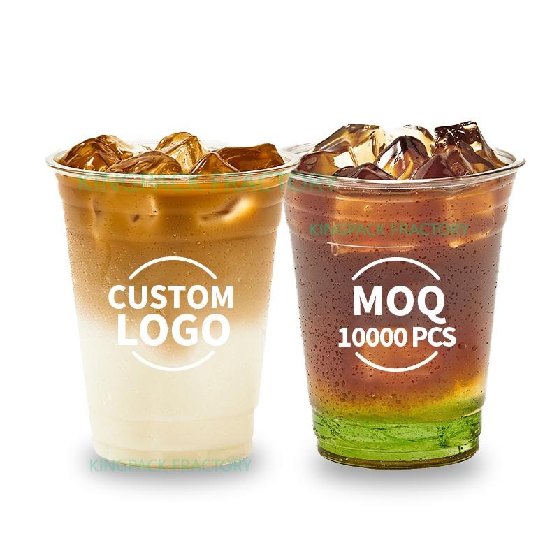 16oz Custom Printed Clear Plastic Pet Cups 8oz 9oz 10oz 12oz 20oz 24oz 16oz Branded Plastic Cups Logo Printed – Pet Clear Cup and Coffee Cup price