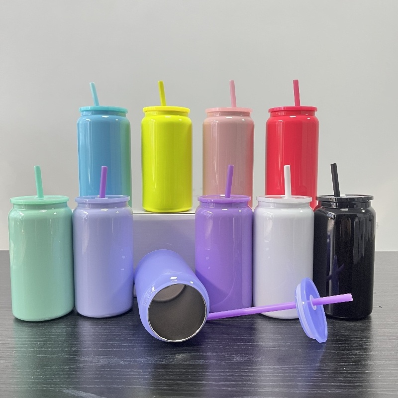 16oz Sublimation Beer Can Stainless Steel Tumbler Double Wall Vacuum Water Bottle Cup Soda Coffee Mug Beer Can Tumbler – Mug 16oz Sublimation Tumbler and Tumbler Custom price