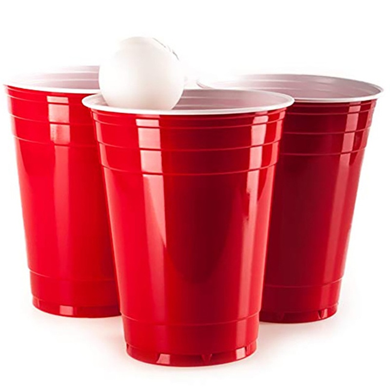 18 Oz Party Beer Pong Red Cup – Disposable Party Shot Cups and Double Color Party Cups price