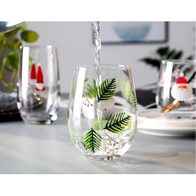 330/550ml Egg Shape Stemless Wine Crystal Glass Cup From Glassware Factory – Whiskey Glass Cup and Whiskey Glasses price