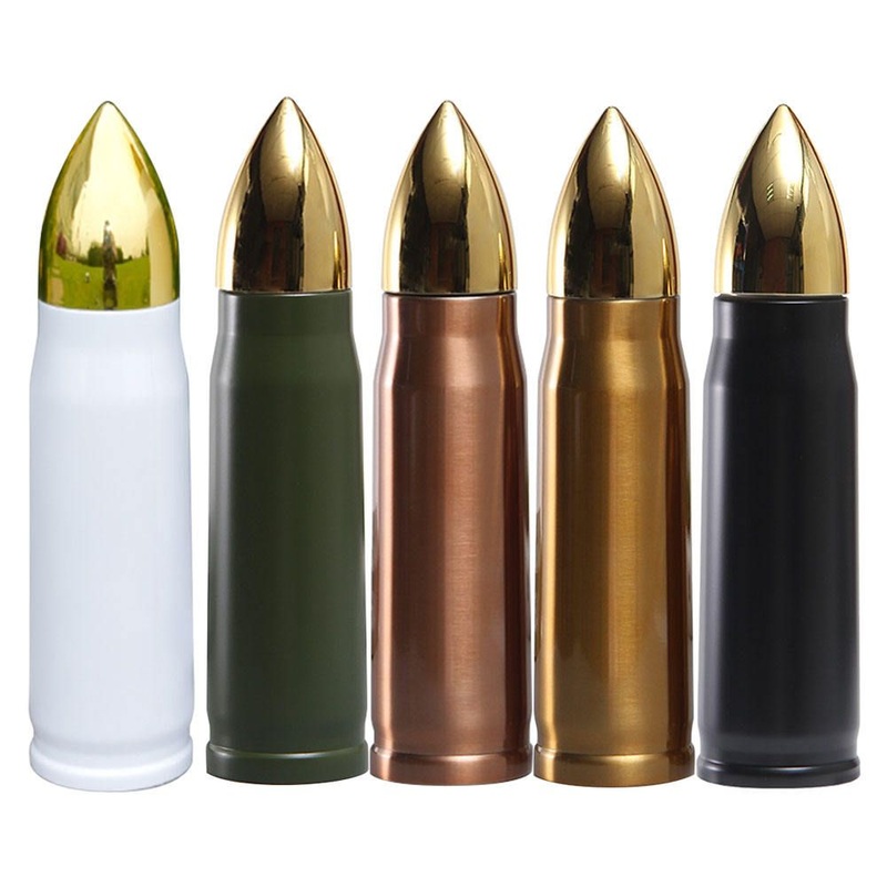 Custom Double Wall Insulated Vacuum Flask Stainless Steel Water Rocket Bottle Thermos Bullet Shape Tumblers Novelty Thermoses – Insulated Bottles and Drink Bottles price