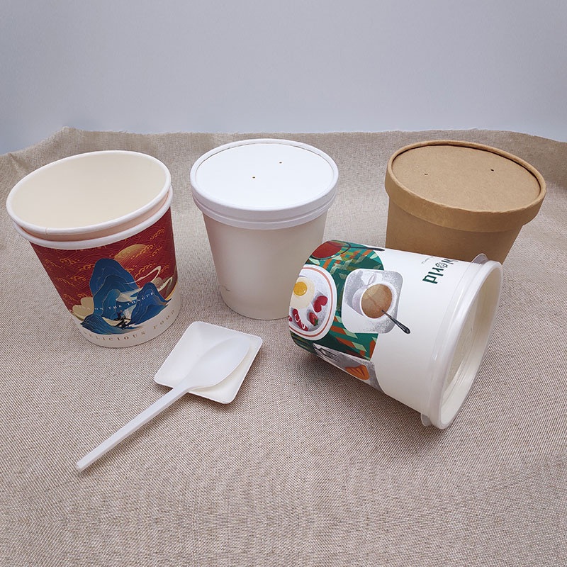 Custom Size Biodegradable Waterproof Soup Container Disposable Paper Noodles Cup – Soup Cup and Noodles Cup price
