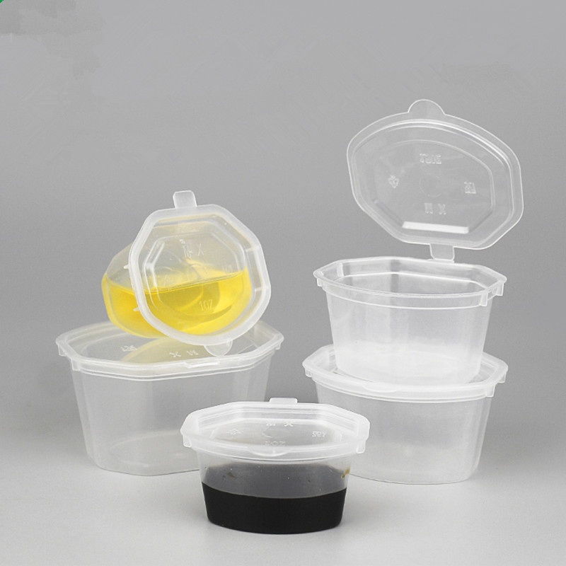 Disposable Sauce Pudding Dessert Packaging Cup Transparent Salad Plastic Cup with Lid – Polylactic Cup and Polylactic Acid Cup price