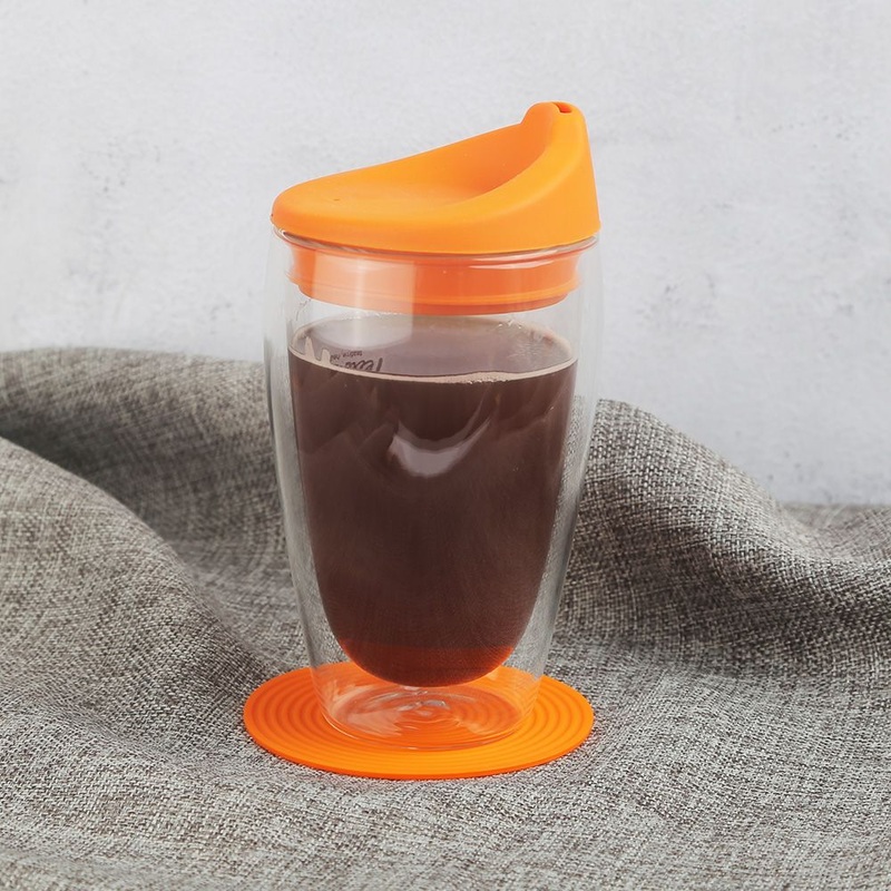 Double Wall Glass Cup Reusable Take Away Coffee Tea Cup – Glass Cup and Coffee Tea Cup price