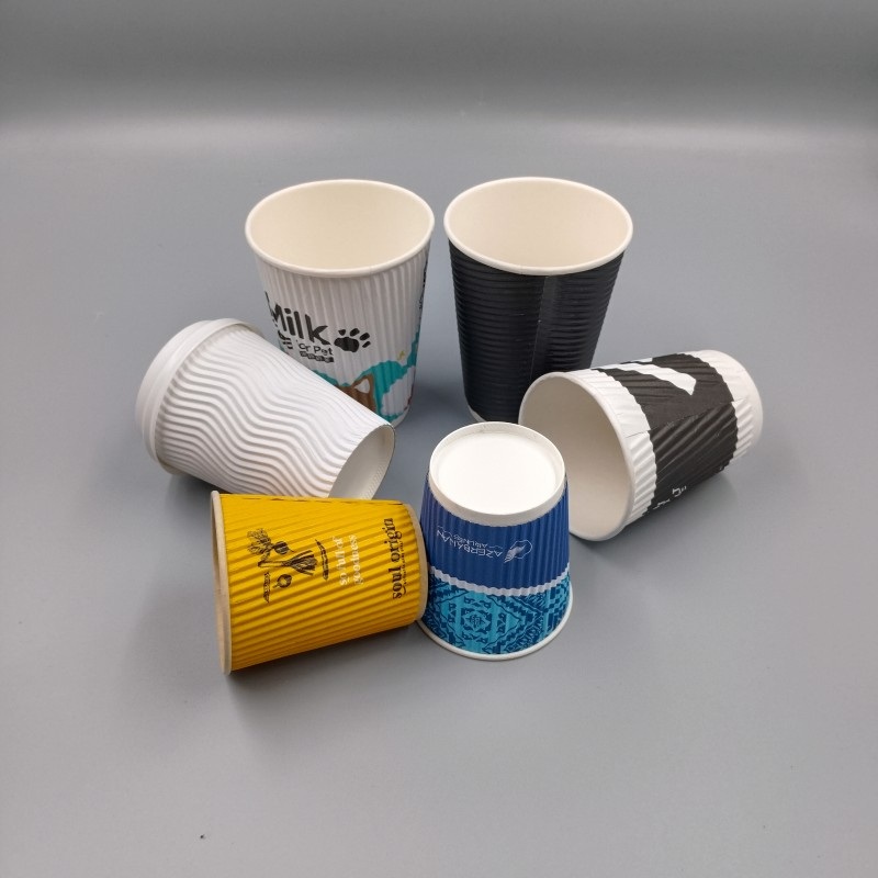 Eco-Friendly Disposable 16oz with Logo Personalized Coated Ripple Paper Cup – Ripple Paper Cup and Coated Paper Cup price