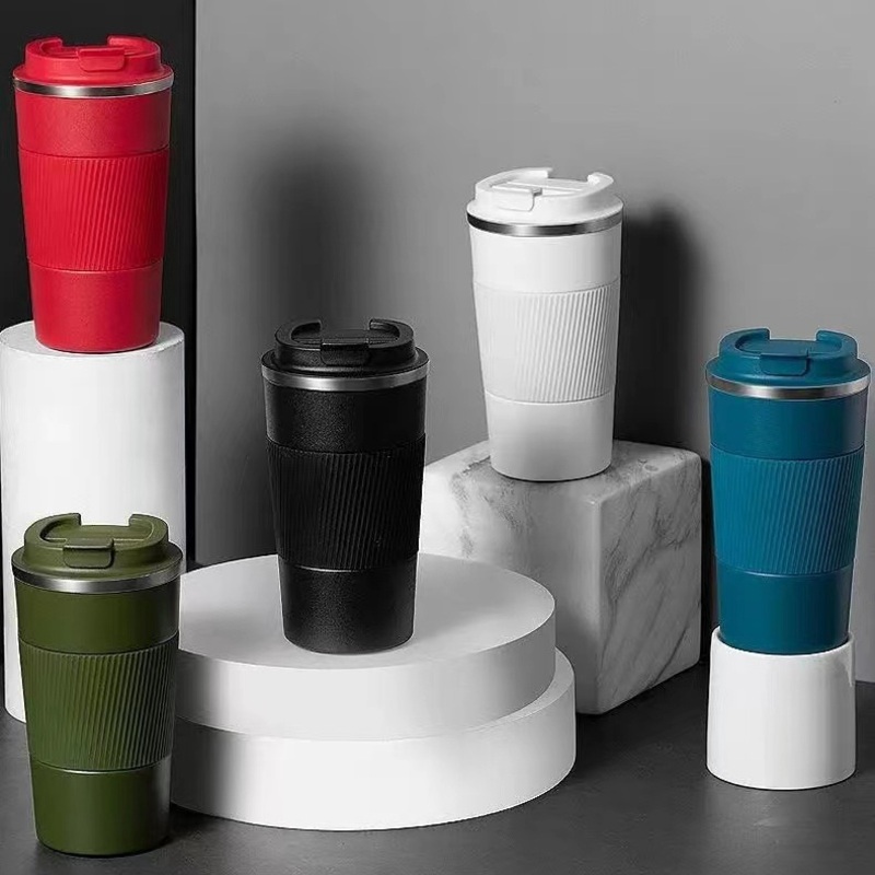 Eco-Friendly Stainless Steel Travel Car Coffee Mug with Silicone Protective Sleeve – Coffee Mug and Stainless Steel Coffee Mug price