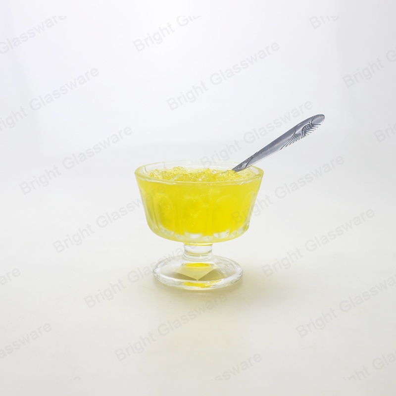 European Salad Bowl Carved Glass Ice Cream Cup with Stem – Ice Cream Cup Glass and Ice Cream Cup Glassware price