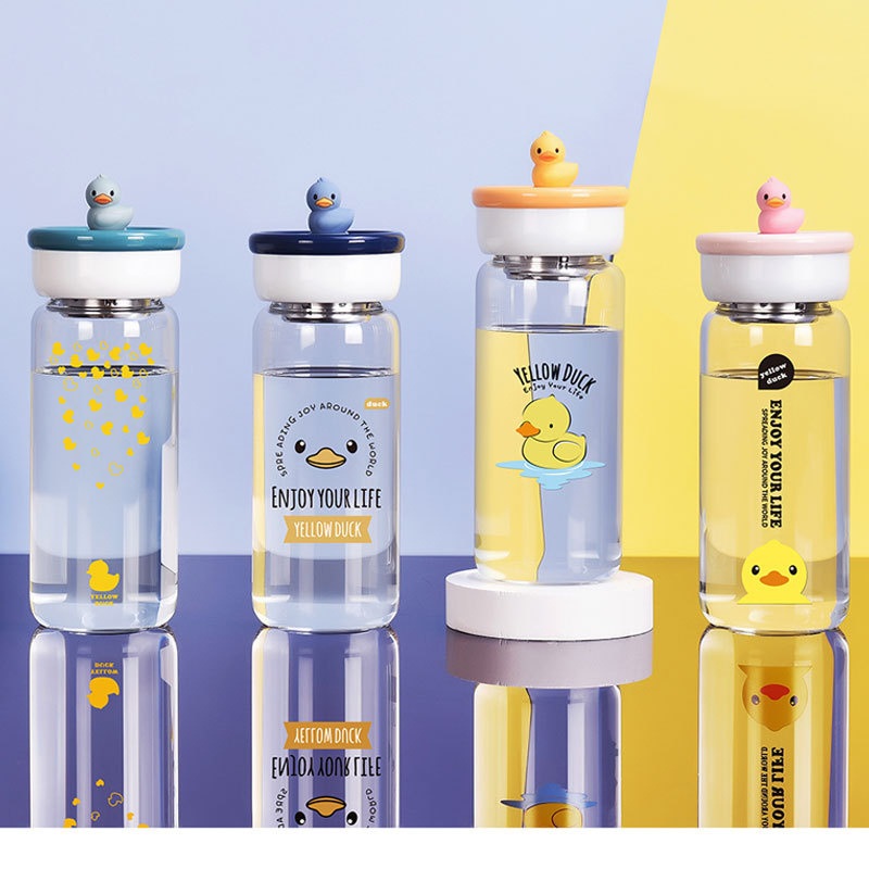 Factory Food Grade Borosilicate Glass Clear Water Bottle Beverage Bottle Juice Use Cute Design Glass Water Bottle – Bottle and Glass Botlle price