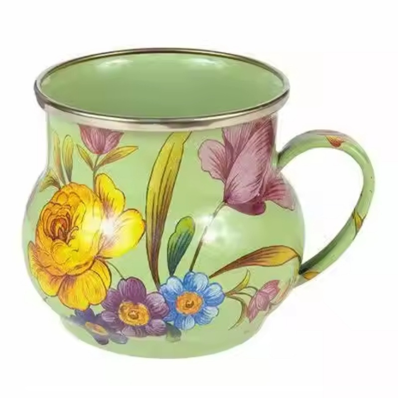Green Ceramic Porcelain Enamel Cup Heat Transfer Coffee Mug – Green Ceramic Coffee and Coffee Mug price