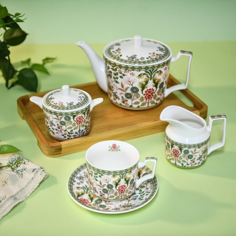 Porcelain Spring Floral Teapot Coffee Cup & Saucer Ceramic Tea Set – Tea Set and Ceramic Tea Set price