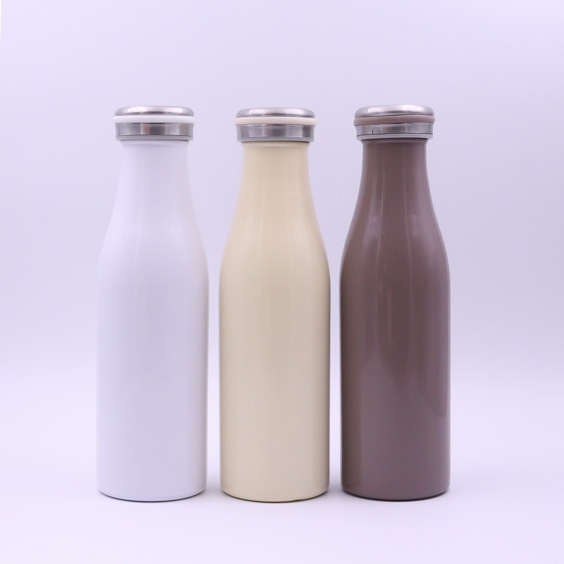 Stainless steel cute pink milk vacuum cup drinking water bottle for picnic – vacuum cups and Stainless steel bottle price