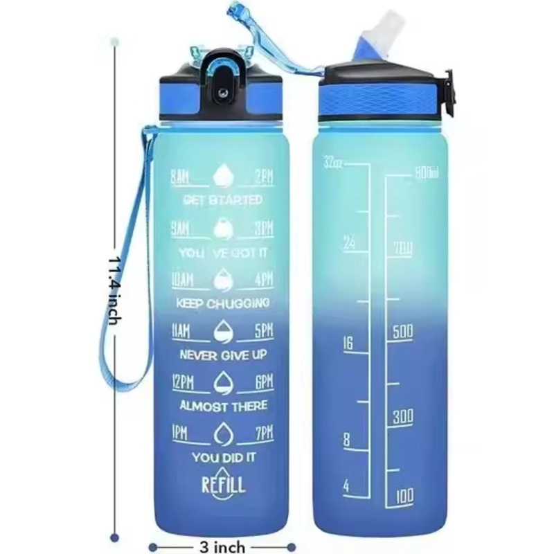 Wholesale Inventory 32oz Tritan Water Bottle Treval Cups Stock Color Motivational Water Bottle with Time Maker – Plastic Water Bottle and Water Bottle price