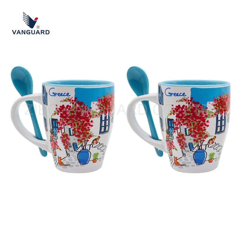 Wholesale Porcelain Spoon Mug Fancy Ceramic Mug Spoon Coffee Mug Ceramic Mug with Spoon – Ceramic Mug with Spoon and Spoon Coffee Mug price