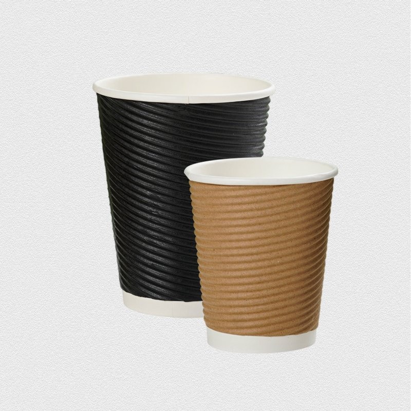 Wholesale Printing Corrugated Ripple Wall Paper Cup with Lid Takeaway Coffee Cup – Paper Cup and Corrugated Paper Cup price