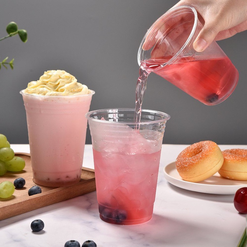 12 20oz Takeaway Milk Tea Clear Cup Disposable Pet Plastic Juice Cups – Pet Cups and Plastic Cups price