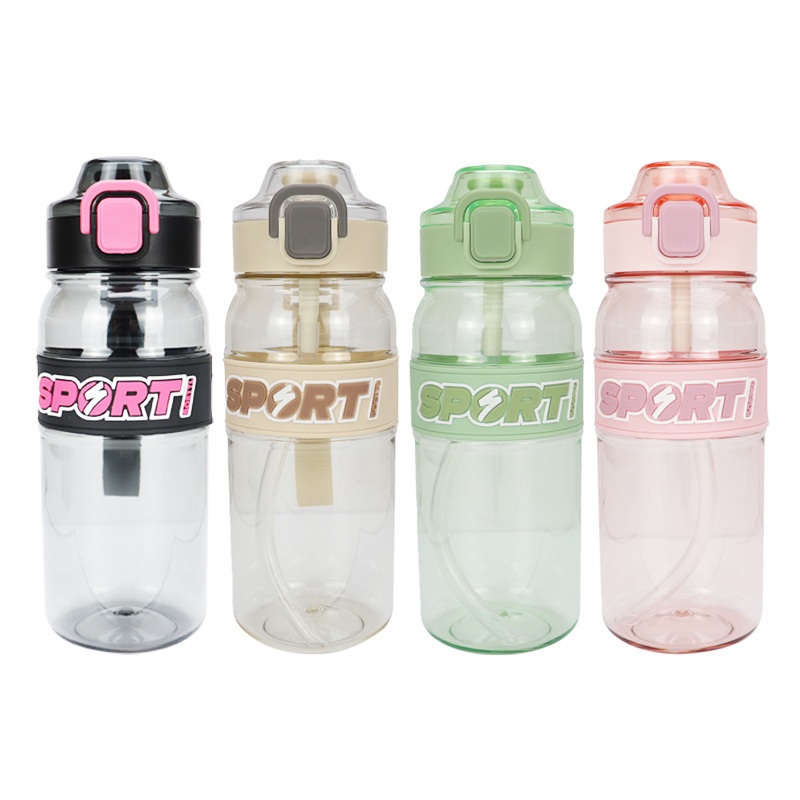 2023 Wholesale 1000ml Custom Logo Water Bottle Fashionable Portable Drinking Plastic with Straw – Water Bottles and Plastic Water Bottle price