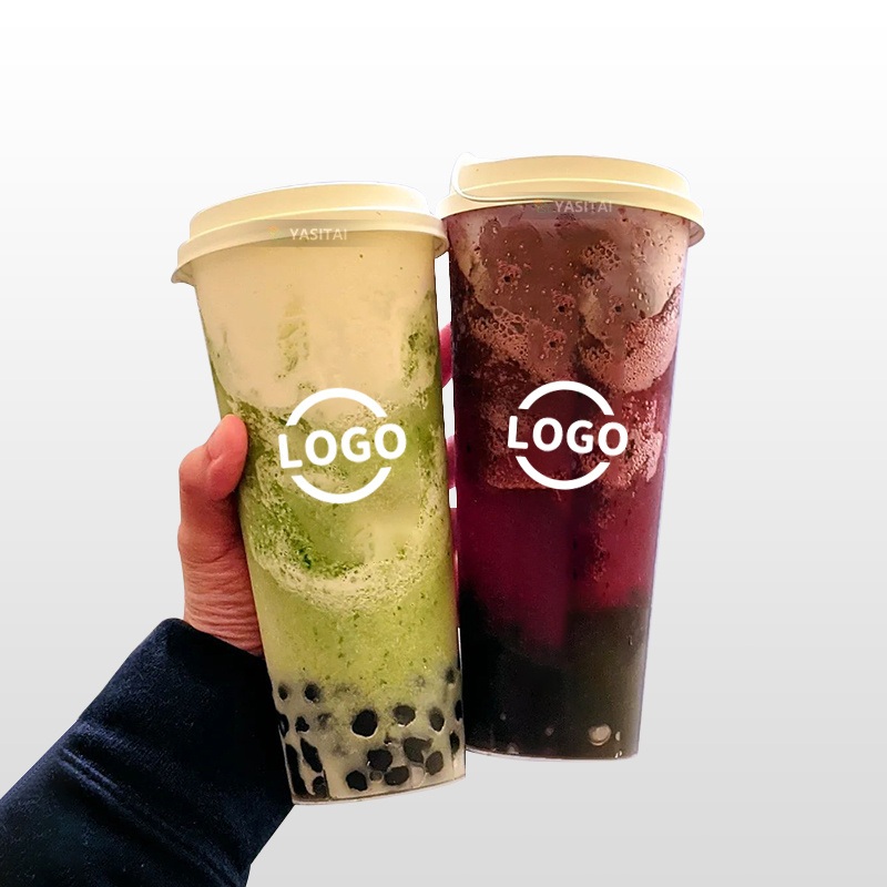 500ml 600ml 700ml Injection Milk Tea Cup PP Plastic Boba Bubble Tea Cups with Lid – Bubble Tea Cup and Boba Tea Cup price