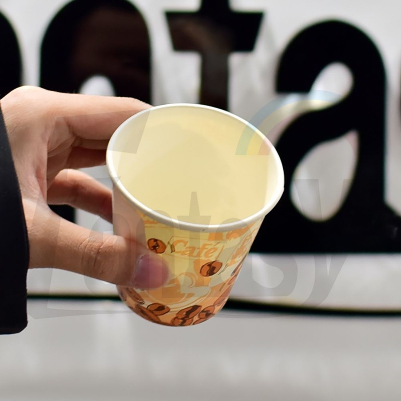 9oz Customizable Size Custom Customization Customized Brand Handle Paper Cup Lid – Paper Cup and Paper Handle Cup price