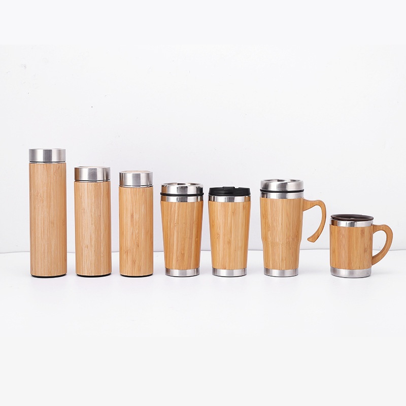 Bamboo Shell Double Wall Stainless Steel Insulation Thermos Cup Vacuum Flask – Water Bottle and Sports Bottle price