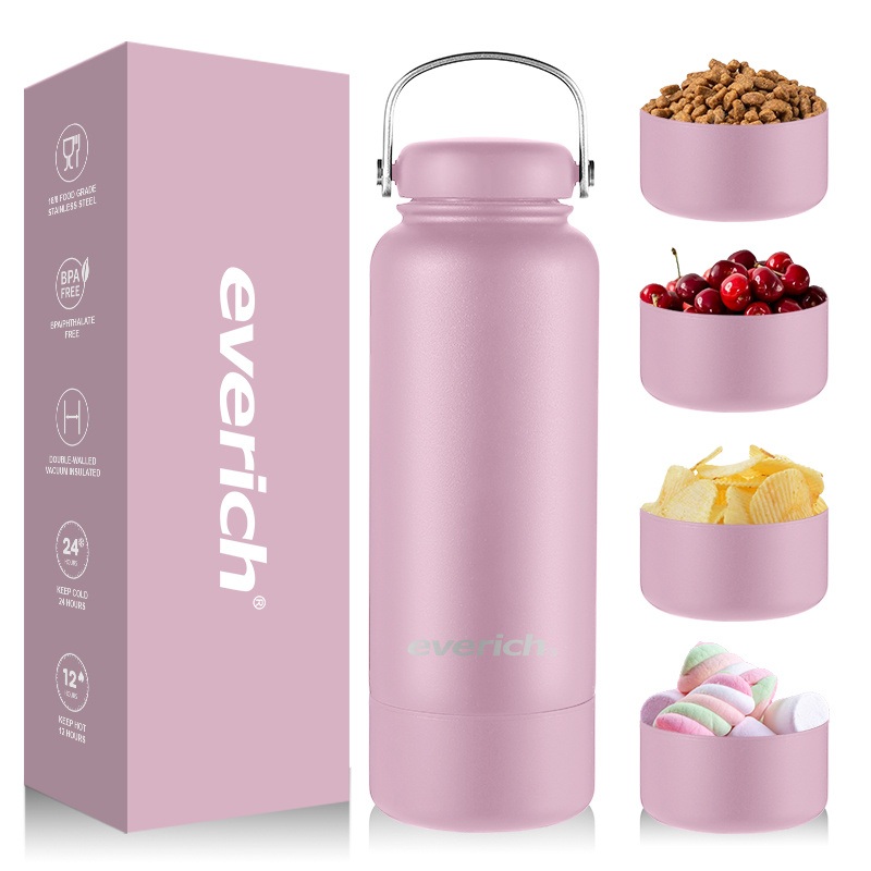BPA Free Leak Proof Double Wall 18/8 Food Grade Stainless Steel Water Bottle with Aluminium Handle – Stainless Steel Water Bottle and Vacuum Flask price