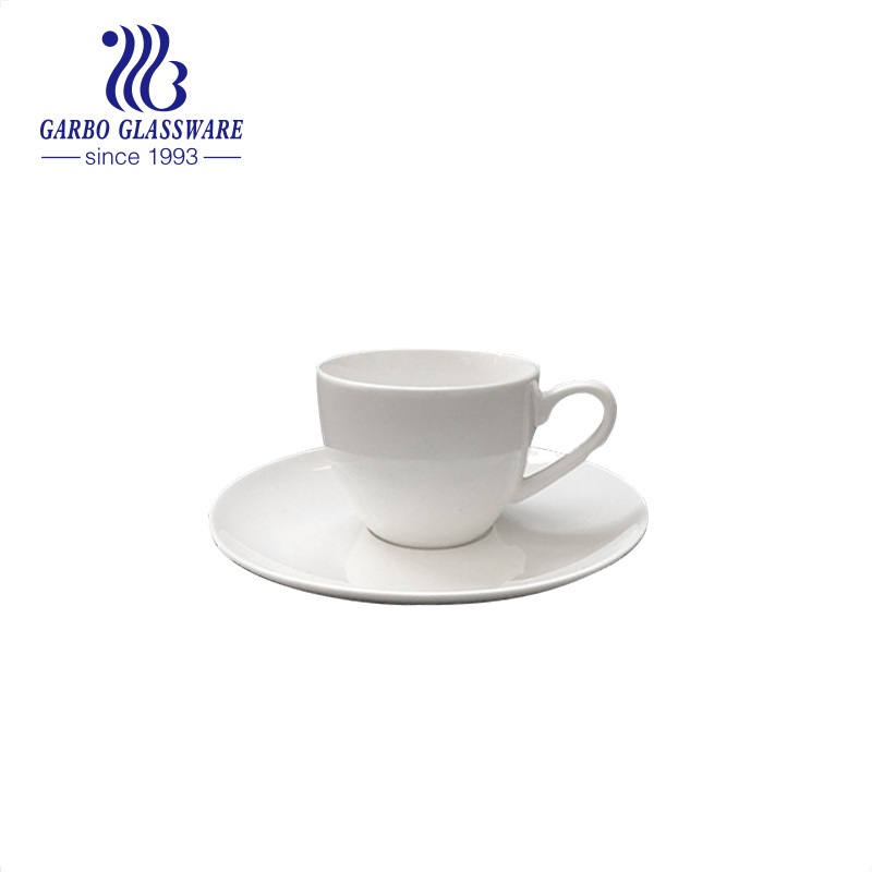 Clear High White New Bone China Afternoon Tea Mug Set Porcelain Coffee Tea Cup with Saucer and Handle – Porcelain Coffee Mug and Porcelain Coffee Cup price