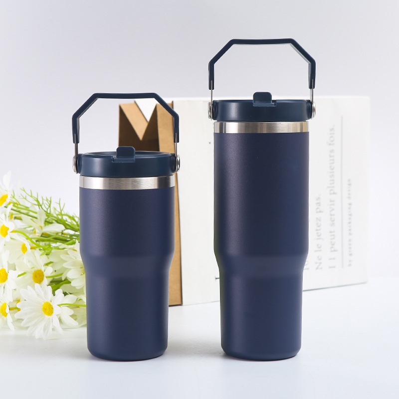 Custom Vacuum Cup Stainless Steel Water Bottle Beer Mug Portable Food-Grade Flask with Handle – Vacuum Flask and Thermos Flask price
