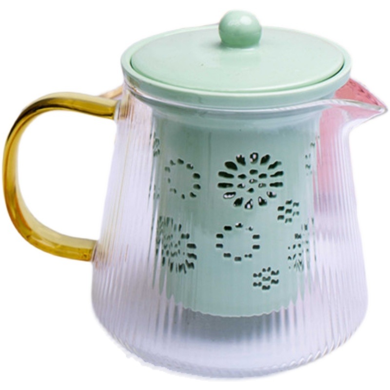 Customized Design Ceramic Warmer Teapot Set Heat Resistant Glass Tea Cup with Porcelain Unique Filter and Stand Warmer – Glass and Teapot price