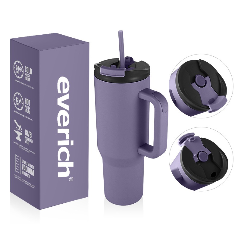 Everich 40oz Tumbler with Open Small Flap to Use Straw Double Wall Insulation Stainless Steel 304 40oz Tumbler for Outdoor – Stainless Steel Tumbler and Water Bottle price