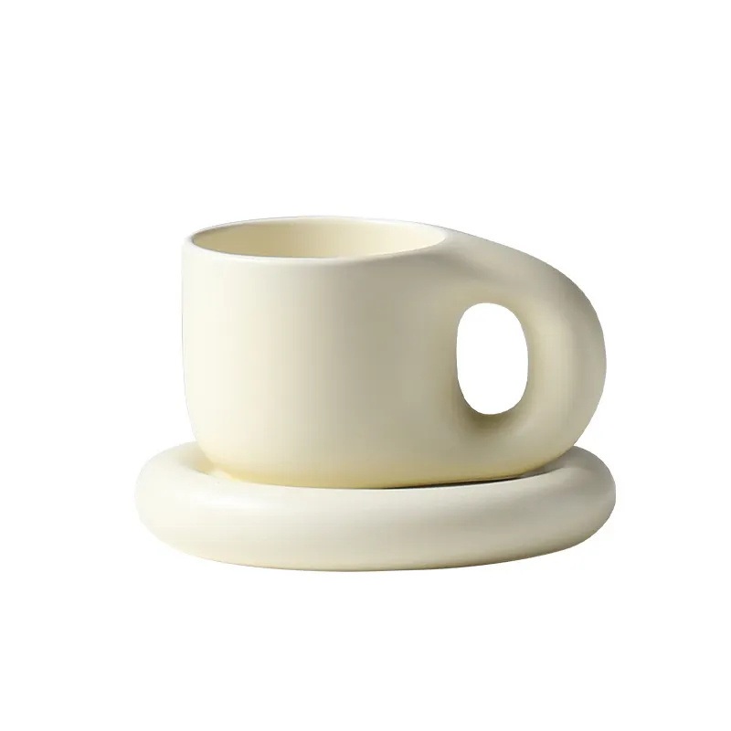 Manufacturer Candy Color Glazing Fat Mug Creative Novelty Cup and Saucer Ceramic Coffee Cup – Mug and Gift price