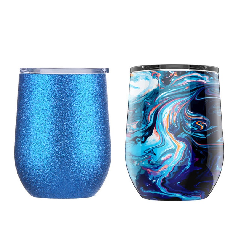 Popular 12 Oz Double Wall Stainless Steel Vacuum Insulated Wine Tumblers with Gradient Color – Tumbler and Wine Tumbler price