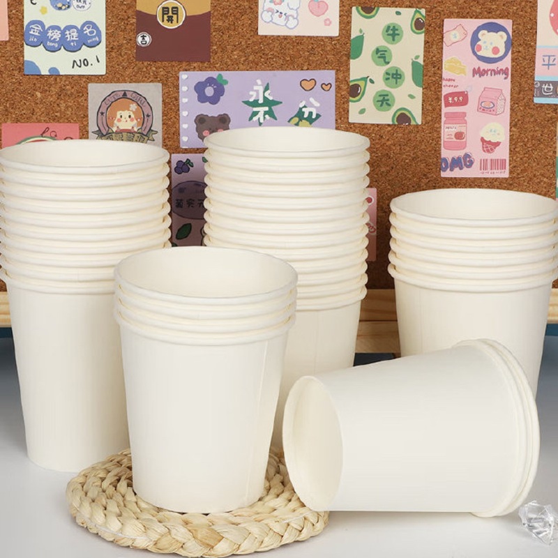 Wholesale Price 1000PCS Disposable Paper Cups White Kraft Paper Cups – Tea Paper Cups and Paper Cups for Coffee price
