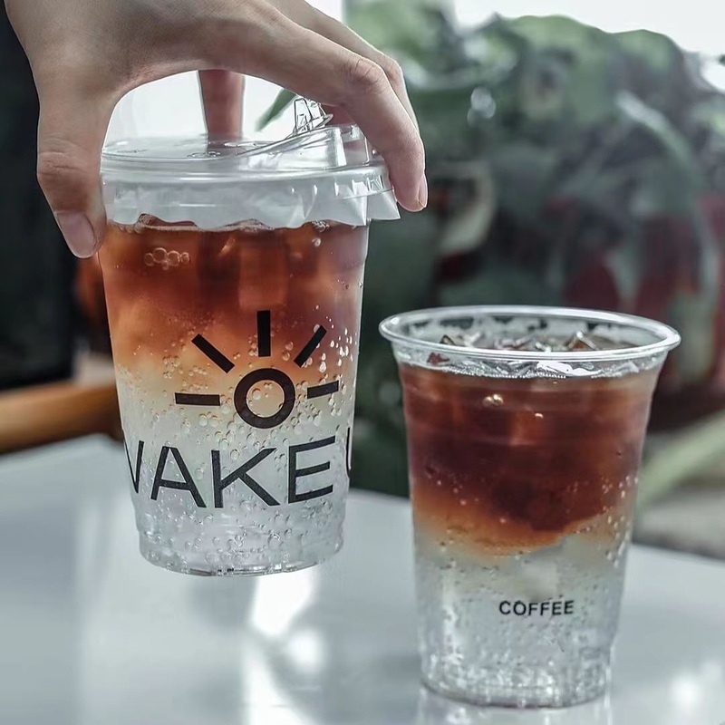 14oz Pet Plastic Cold Drink Coffee Bubble Tea Tea Cups with Lids Eco Friendly Logo Custom – Customizable Pet Cup and Transparent Coffee Cup price