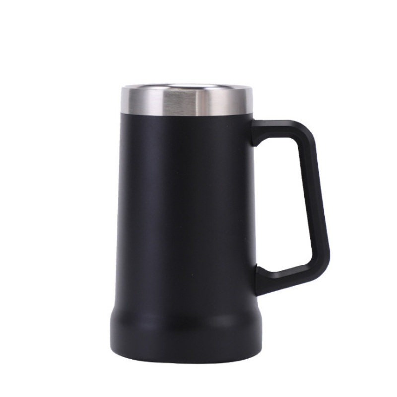 24oz Stainless Steel Beer Mug Cold Tumbler with Handle Insulated Vacuum Cups – Vacuum-Flask-Thermos and Sports Water Bottle price