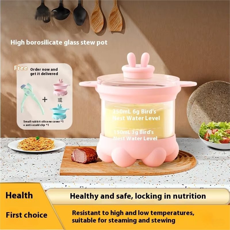 250 Ml High-Temperature Resistant Microwave-Heatable High-Borosilicate Glass Stew Cup and Food Supplement Box for Babys Dining Set – Glass Cup and Coffee Cup price