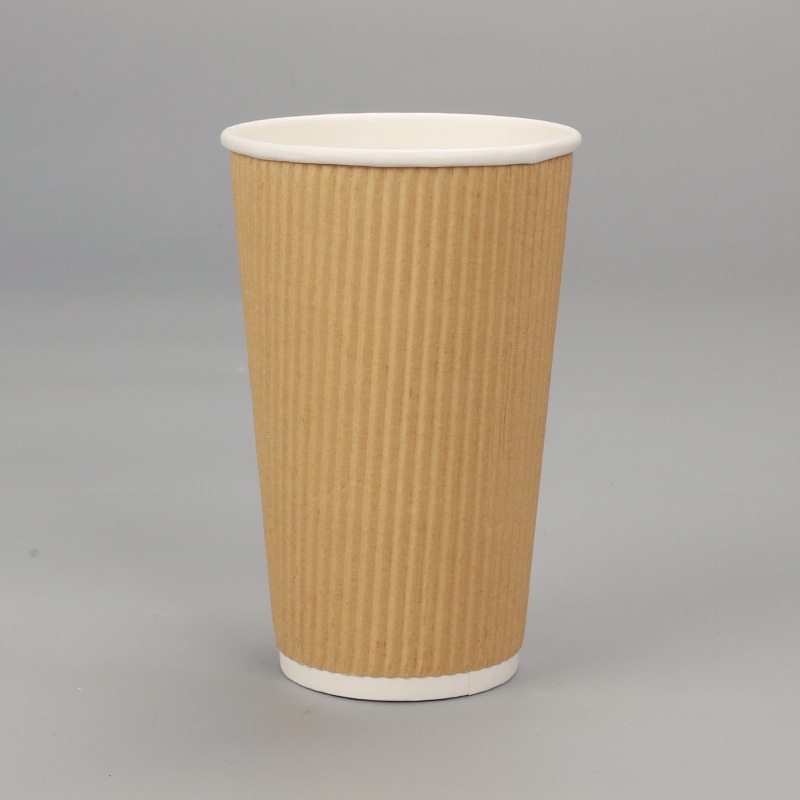 4 8 12 16 20 Oz Custom Wholesale Disposable Ripple Wall Mug Paper Cup Beverage Milk Tea Coffee Cups for Hot and Cold Drinks with Lids – Coffee Cup and Paper Cup price