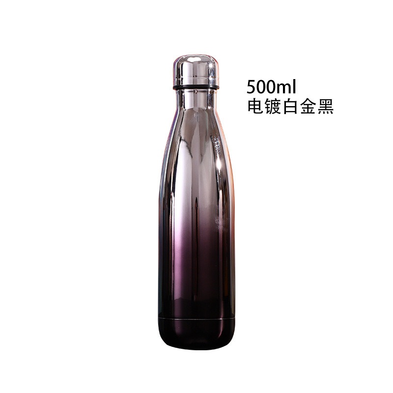 500ml 16oz Outdoor Sports Water Bottle Bicycle Sports Single Wall Stainless Steel Water Bottle Art Design – Thermos and Cup price