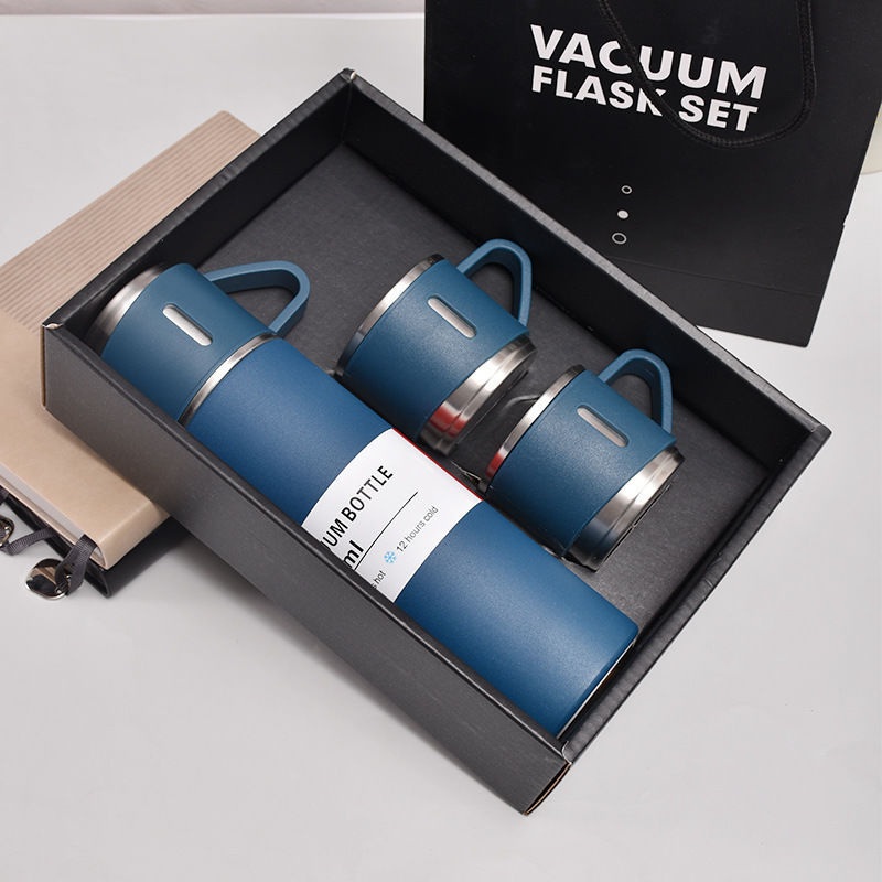 500ml Double-Wall Thermal Mug Gift Set Tea Cup 304 Stainless Steel Tumbler Water Bottle Portable Vacuum Flask with 2 Extra Cup – Thermal Mug and Business Gift Cup price