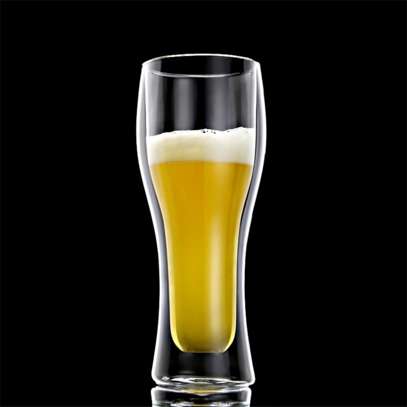 500ml High Borosilicate Double Layer Glass Beer Cup – Drink Cup and Glass Cup price