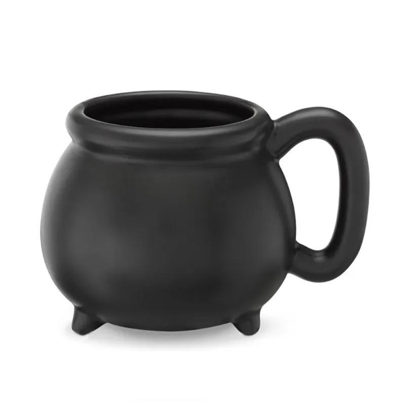 Black Matte Halloween Witches Brew Cauldron Cup Ceramic Beer Cauldron Poison Coffee Mugs – Halloween Witches Brew Cup and Cauldron Coffee Mugs price