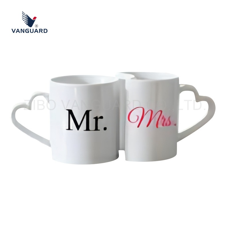 Custom His and Hers Mug Sweetheart Shape Valentines Day Mug OEM ODM Ceramic Couple Mug – Ceramic Couple Mug and Valentines Day Mug price