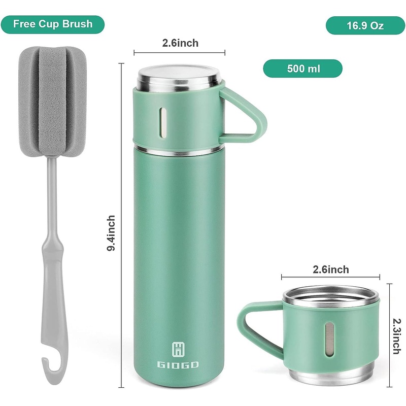 Ds-8871 500ml 17oz Custom Corporate Business Gift Box Set Drinkware Set Vacuum Flask Set Stainless Steel Water Bottle with 3 Cup – 2024 Amazon Hotsale – Bottle 17oz Flask and Water Bottle Factory price