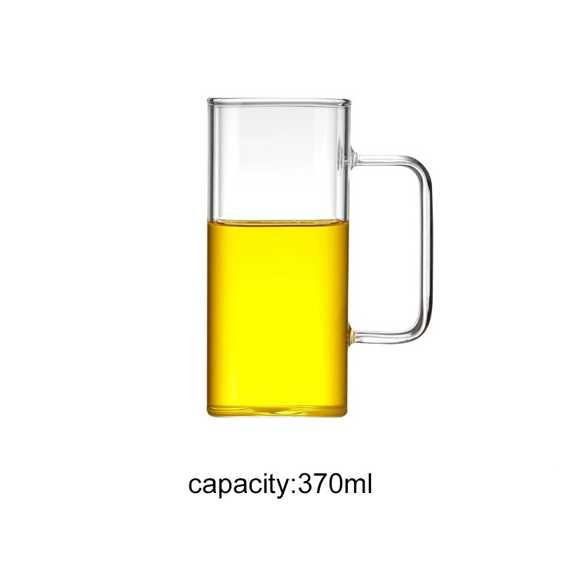 Hand Blown Custom 400ml Square Borosilicate Glassware Milk Tea Wine Juice Water Cup for Bar Cold Drinking – Glass Milk Tea Wine Juice Water Cup and Borosilicate Glassware Cup price