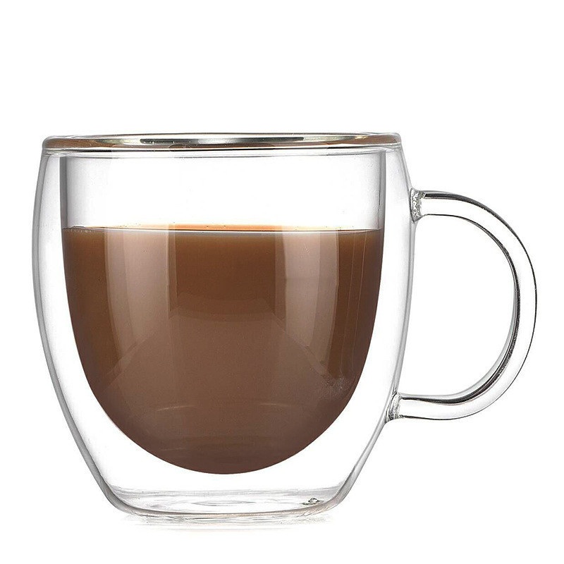 OEM High Borosilicate Double Layer Glass Coffee Cup Double Wall Drinking Glass Cup – Glass Cup and Glass Water Cup price