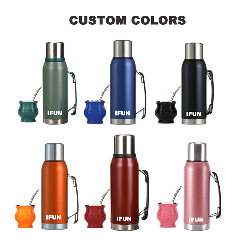 Portable Double Wall Stainless Steel Thermal Insulated Vacuum Flask Yerba Mate Tea Cup Drinking Set – Portable Mate Cup Set and Thermal Insualted Mate Kit price