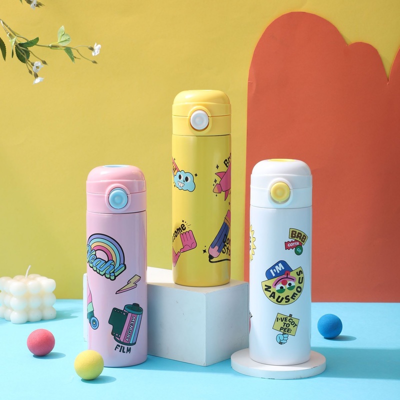 Stainless Steel Cartoon Straight Drink Bouncing Cover Insulated Cup – Vacuum Flask and Vacuum Cup price