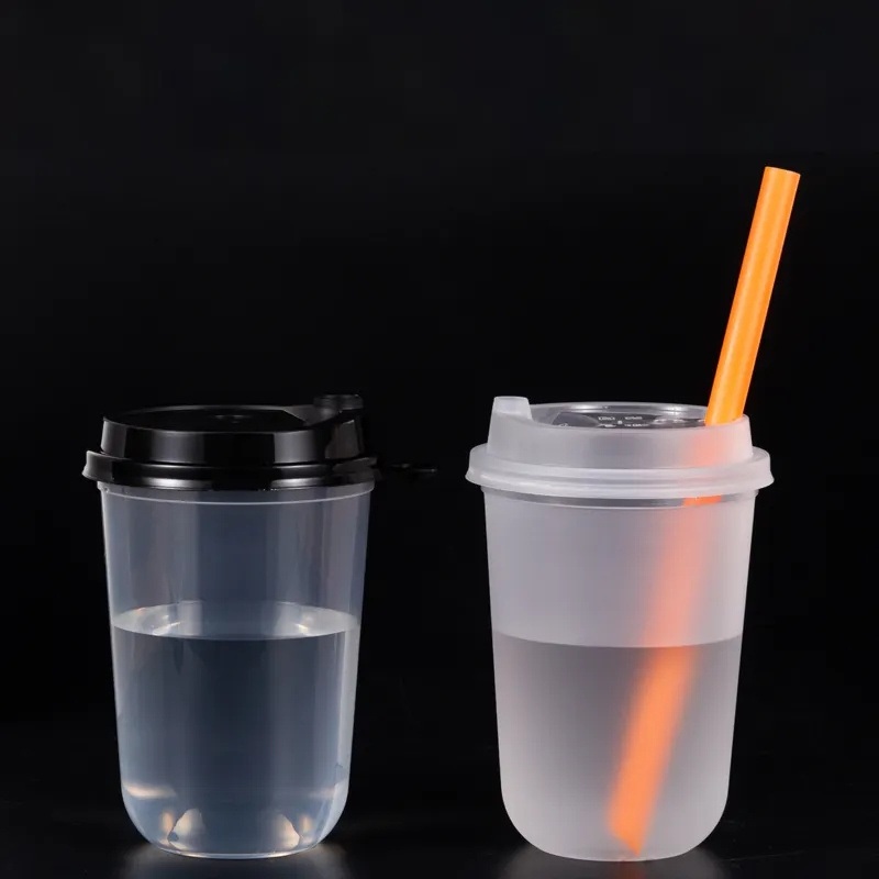 U Shape PP Plastic Inject Hot or Cold Drink Coffee Cups with Lids Straws 16 Oz – PP Cup and Disposable Cup price
