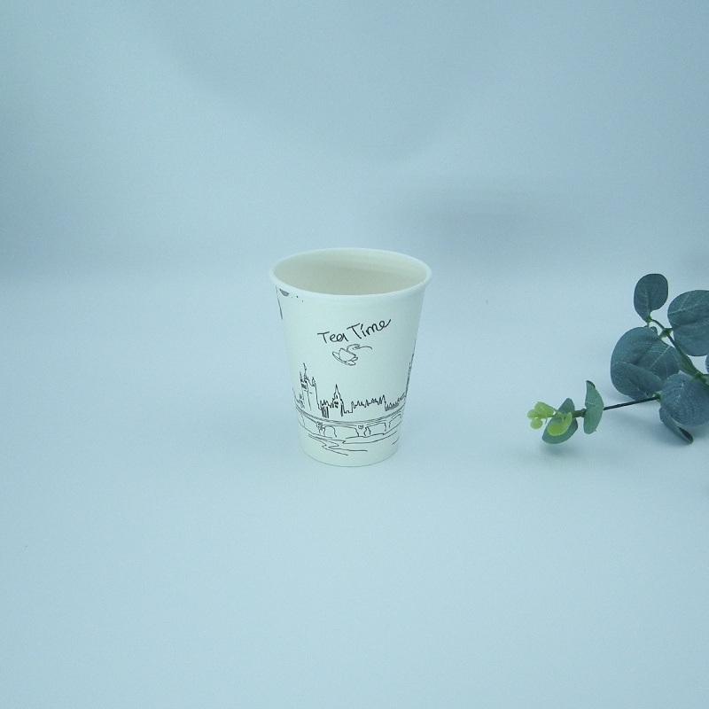 Wm1822 8oz PE Hot Coffee Paper Cup Custom Single Wall Kraft Paper Cups for Hot Cold Drinks Wholesale Eco Friendly Disposable Coffee Cup with Lids – Coffee Paper Cup and Disposable Paper Cup price